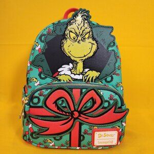 Loungefly Dr. Seuss How the Grinch Stole Christmas Presant Mini Backpack